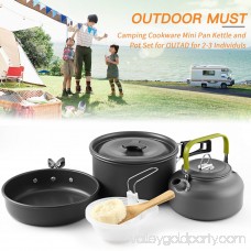 Camping Cookware Mini Pan Kettle and Pot Set for OUTAD for 2-3 Individuls Outdoor Tableware
